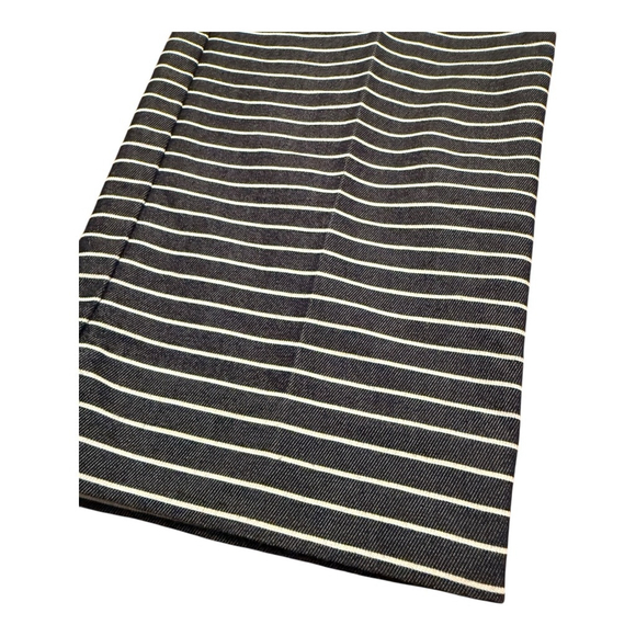 Women's LOFT Marisa Petite Ankle & Cropped Pants Navy White Stripe 8P - Picture 3 of 12